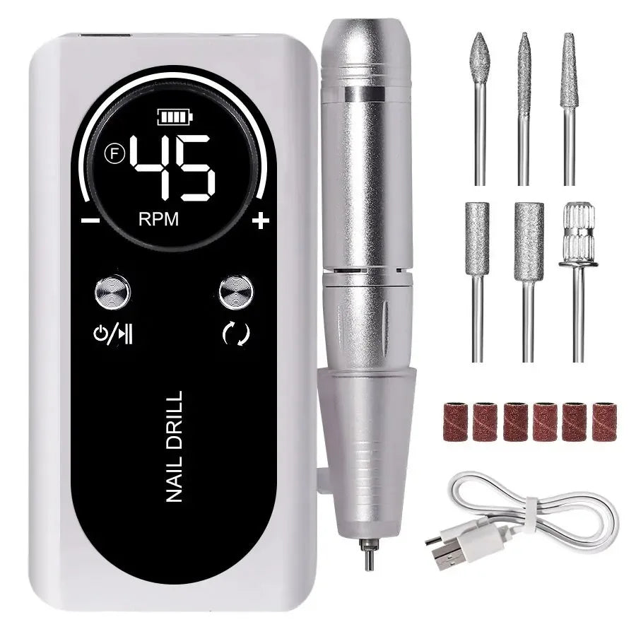 Ponceuse-Ongle-Electrique-blanc