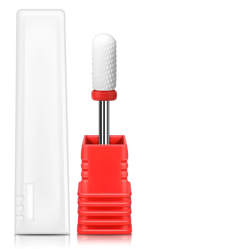 Embout Ceramique Ponceuse Ongle Cylindre Arrondi Grain Fin