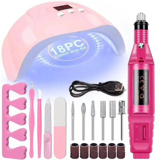 Kit Lampe UV Ongles et ponceuse