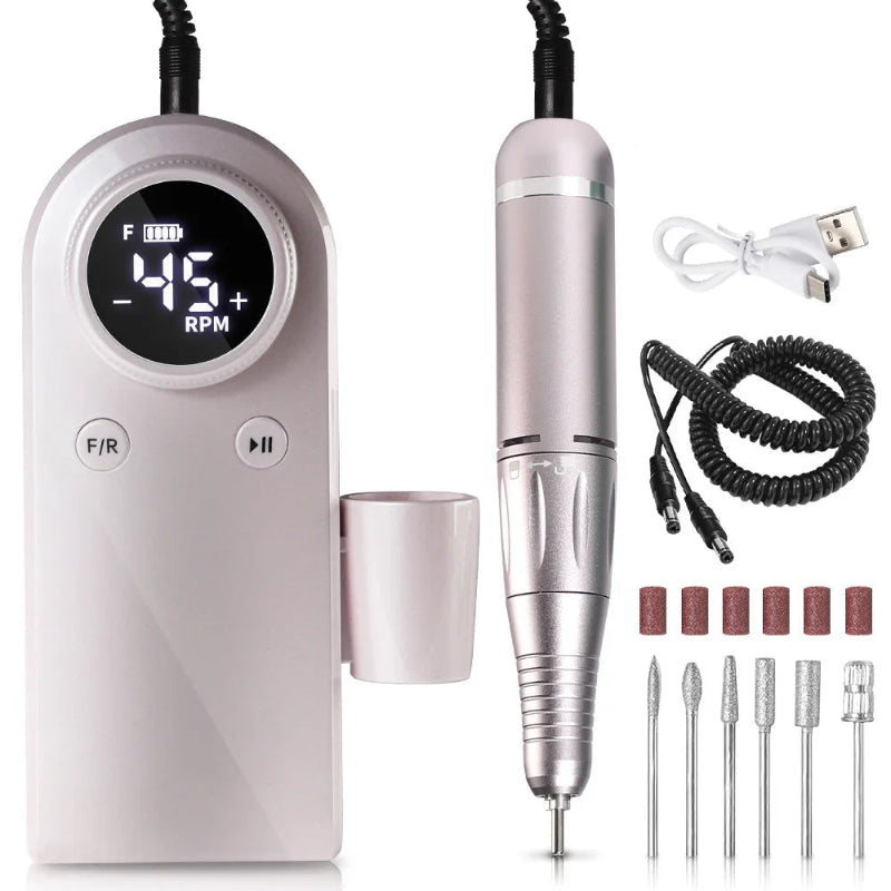 Ponceuse Ongle Pied Professionnelle doré rose