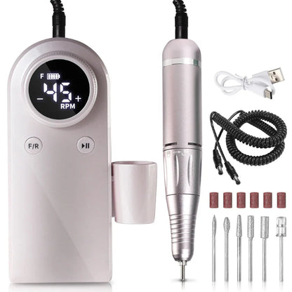 Ponceuse Ongle Pied Professionnelle doré rose