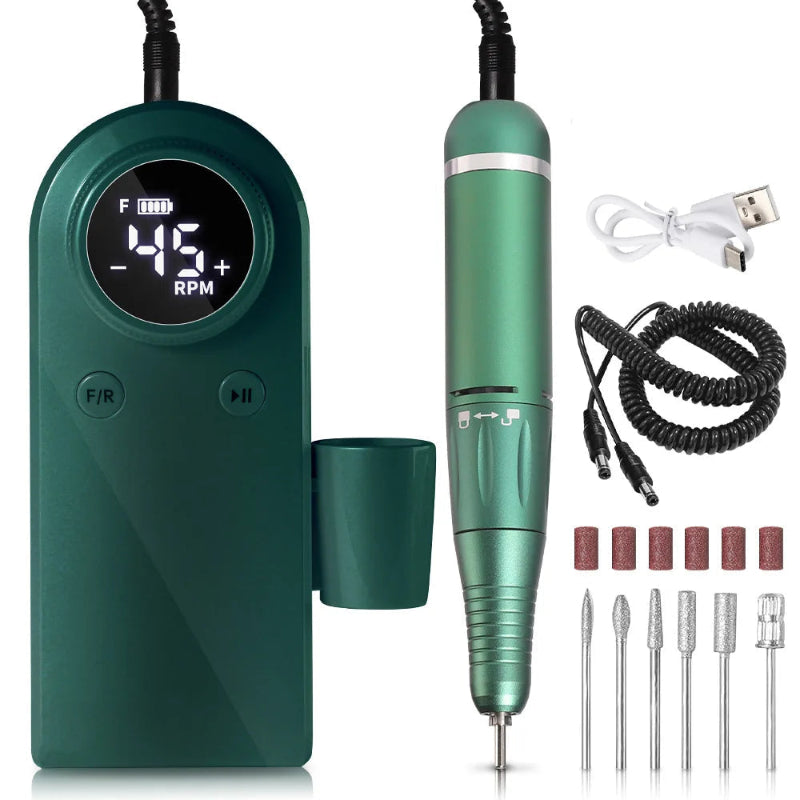 Ponceuse Ongle Pied Professionnelle vert