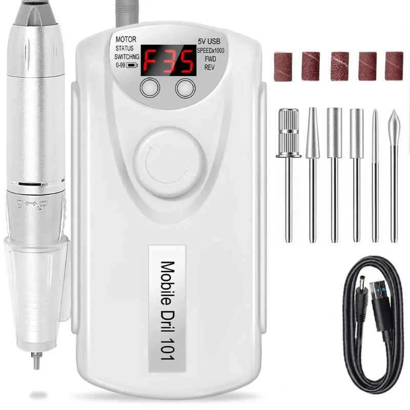 Ponceuse à Ongle Portative blanc