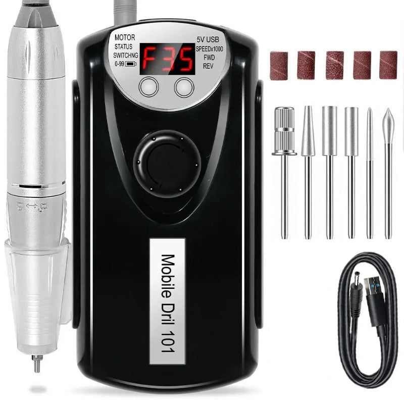 Ponceuse à Ongle Portative noir