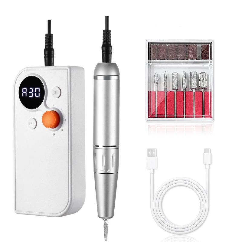 Ponceuse Ongle Professionnelle 30000 tours​ blanc