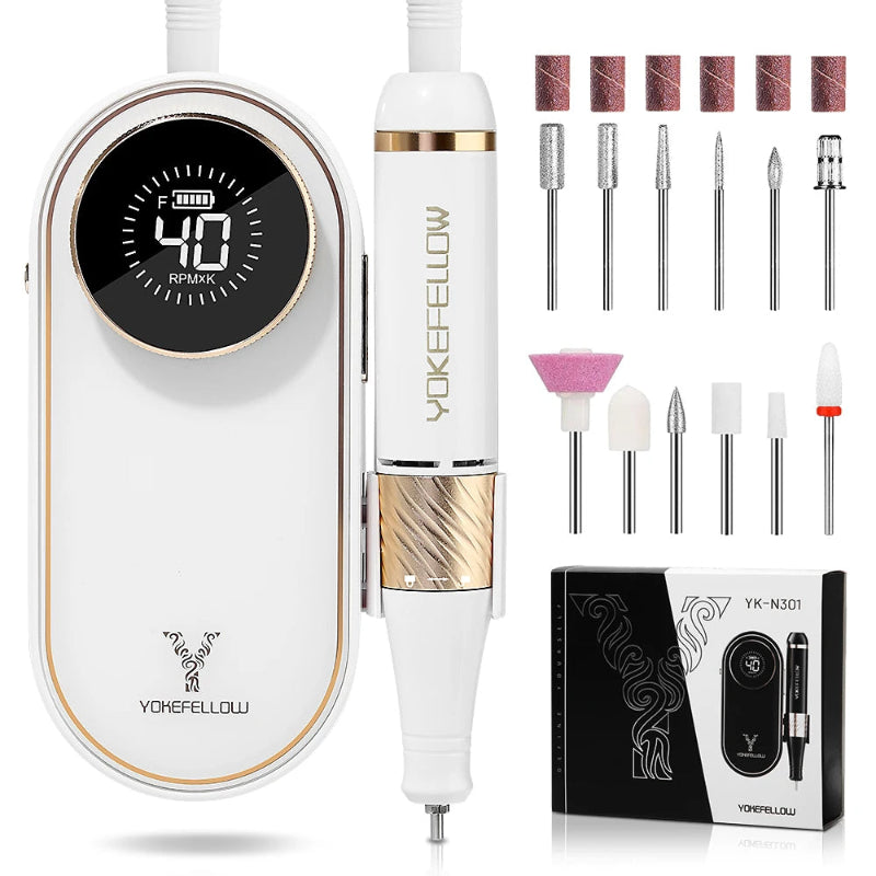 Ponceuse Ongle Professionnelle 40000 tours blanc