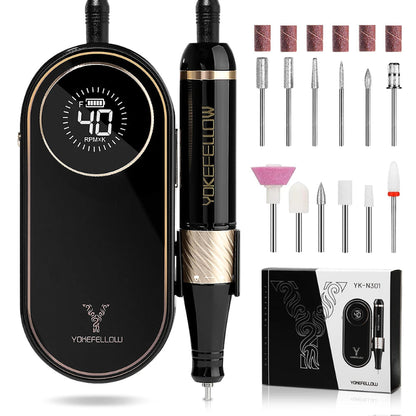 Ponceuse Ongle Professionnelle 40000 tours noir