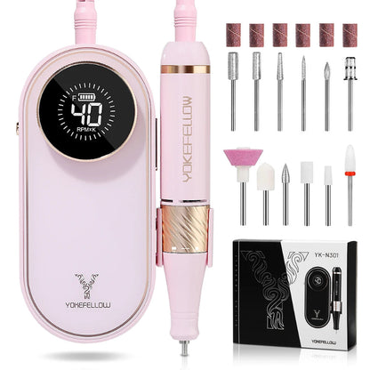 Ponceuse Ongle Professionnelle 40000 tours rose