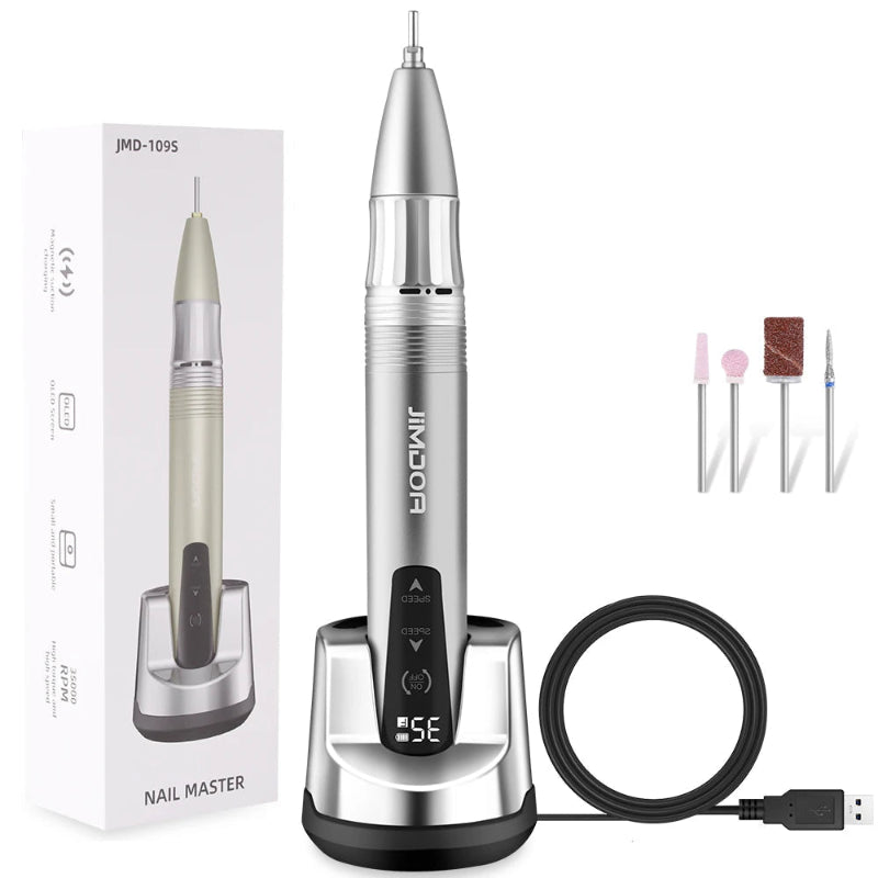 Ponceuse Ongle Sans Fil argenté