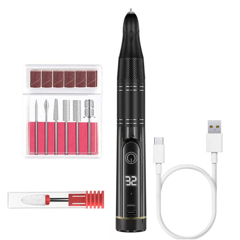 Ponceuse à Ongle Professionnelle Sans Fil​ avec kit d'embouts